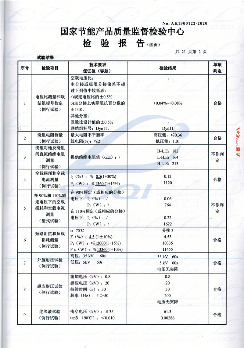 高低压试验报告-S11-1250布尔津布尔津布尔津油浸式变压器-2.jpg